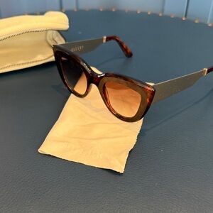 Ellery Tortoiseshell Cat Eye Sunglasses with Brown Gradient Lenses.  No case.
